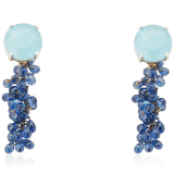 Orecchini pendenti con acquamarine e zaffiri