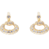 Yellow Gold and Diamond Earrings