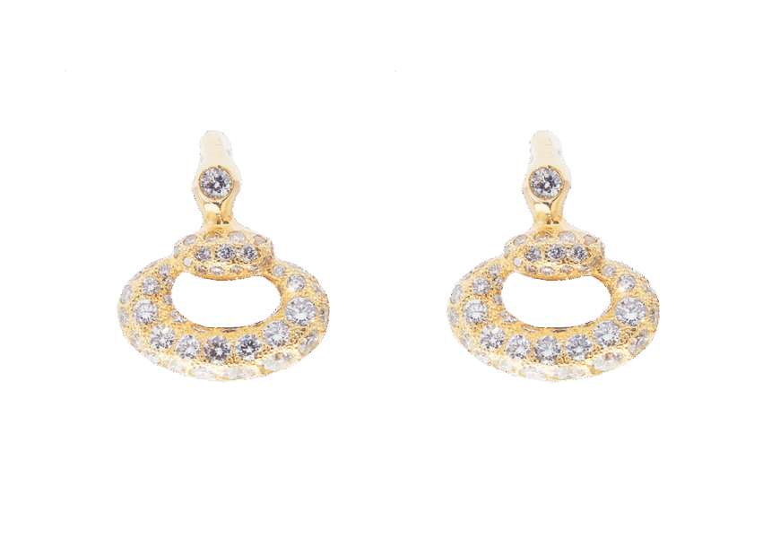Orecchini in oro giallo e brillanti