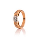 Anello Heritage con diamante solitario