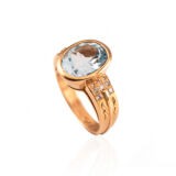 Anello Heritage con topazio e diamanti