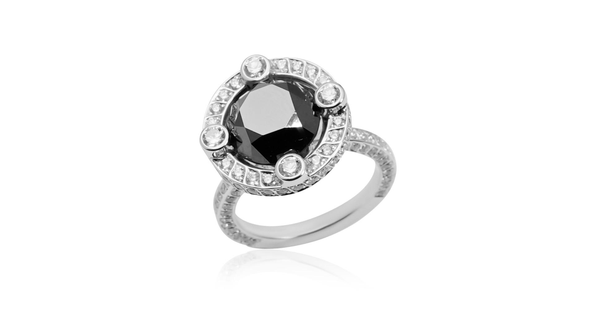 Designer Rectangular Black Cubic Zirconia Men's Ring Sterling Silver 925 -  Walmart.com