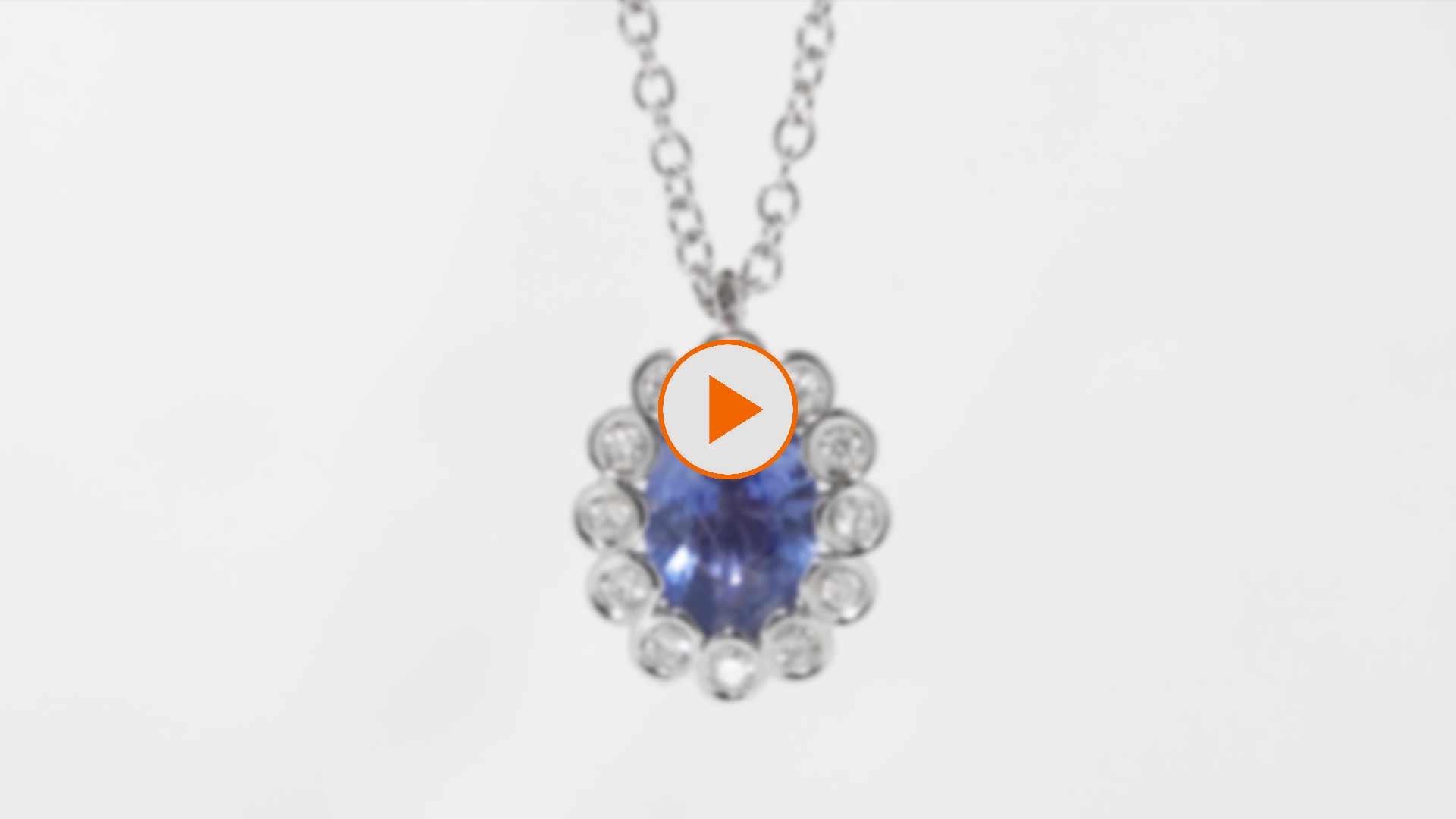 Anteprima video Ciondolo con zaffiro e diamanti