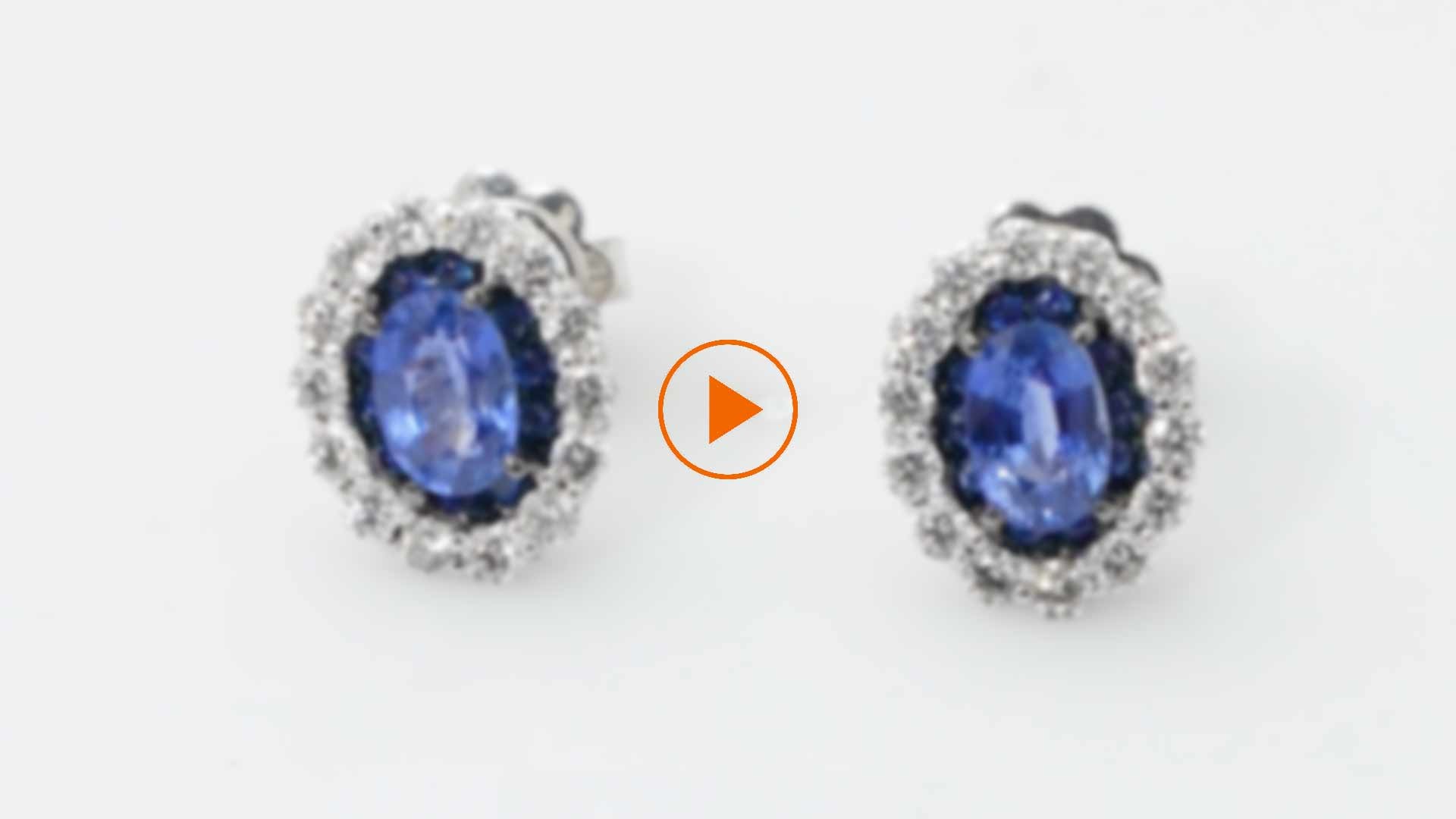 Orecchini con zaffiri e diamanti