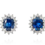 Orecchini con zaffiri e diamanti