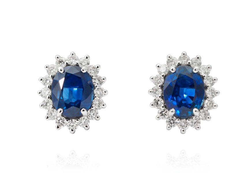 Orecchini con zaffiri e diamanti