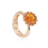 Anello con quarzo citrino