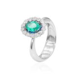 Ring with Emerald and Sapphires