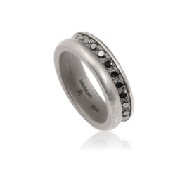 OKGD Quadrato Grande Larghezza Sigillo Anello Moda Dito Mens Anelli In Acciaio Titanio Gioielli-8, classe nera
