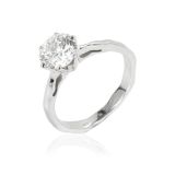 Anello solitario sei griffe
