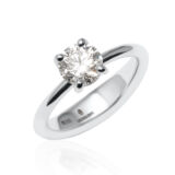 Pura Luce Solitaire Ring in White Gold