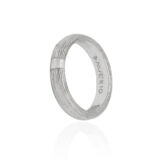 Fede nuziale in oro bianco zigrinata