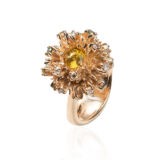 Ricci ring with yellow sapphire