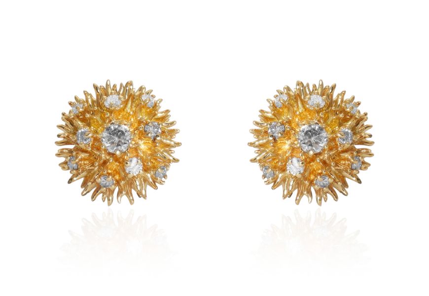 Orecchini Ricci con diamante