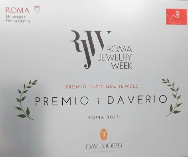 Roma Jewelry Week 2023, Roma Jewelry Week 2023, ad Angela Gentile il premio &#8220;I Daverio&#8221; per il gioiello-scultura