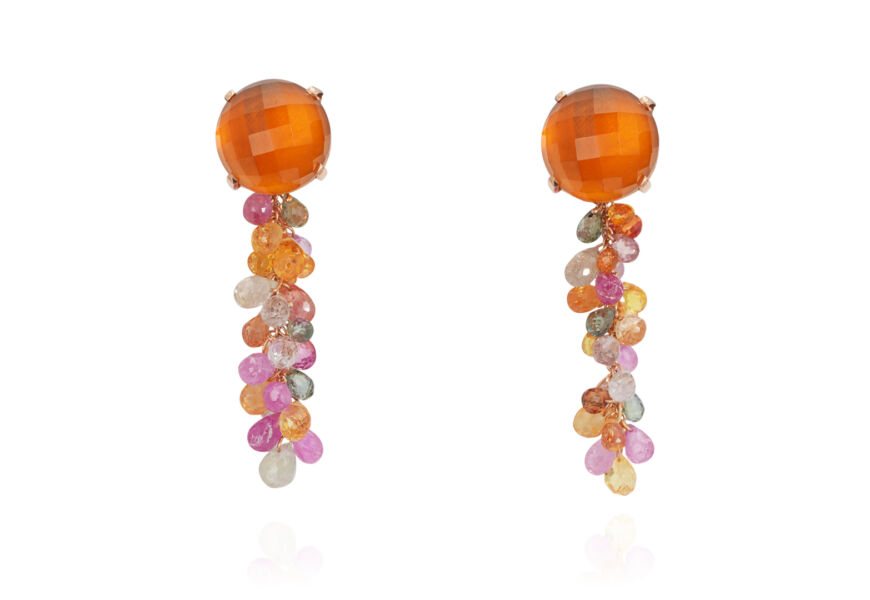 Citrine quartz earrings