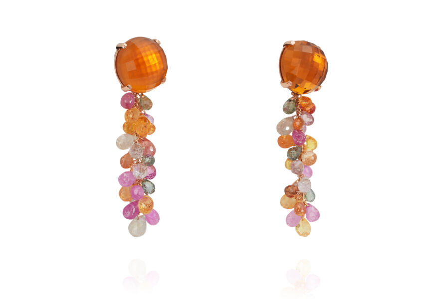 Citrine quartz earrings