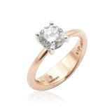 Pura Luce Solitaire Ring in Rose Gold