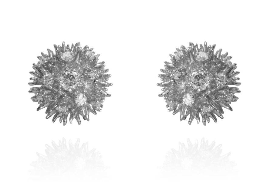 Orecchini Ricci con diamante