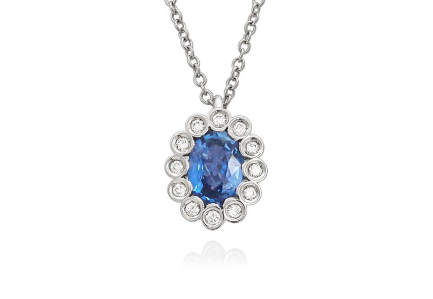 Sapphire and Diamond Pendant