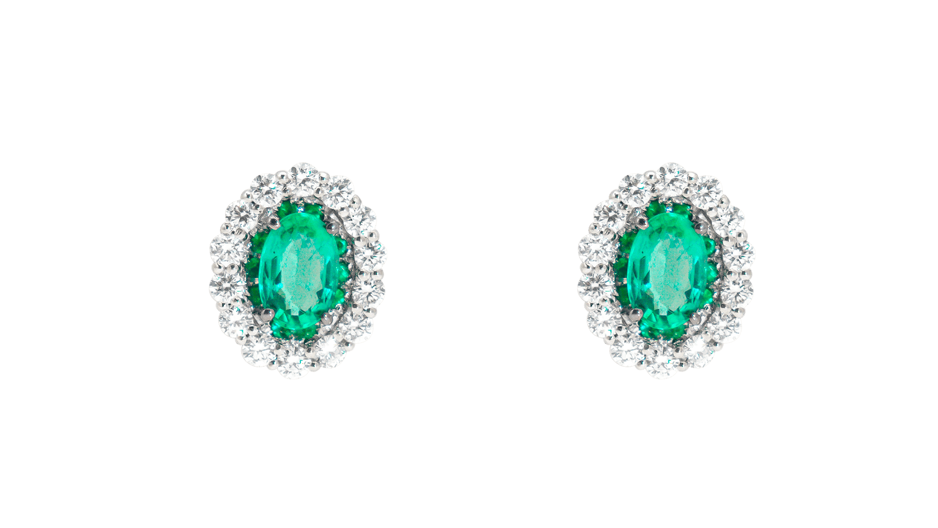 Emerald and Diamond Earrings
