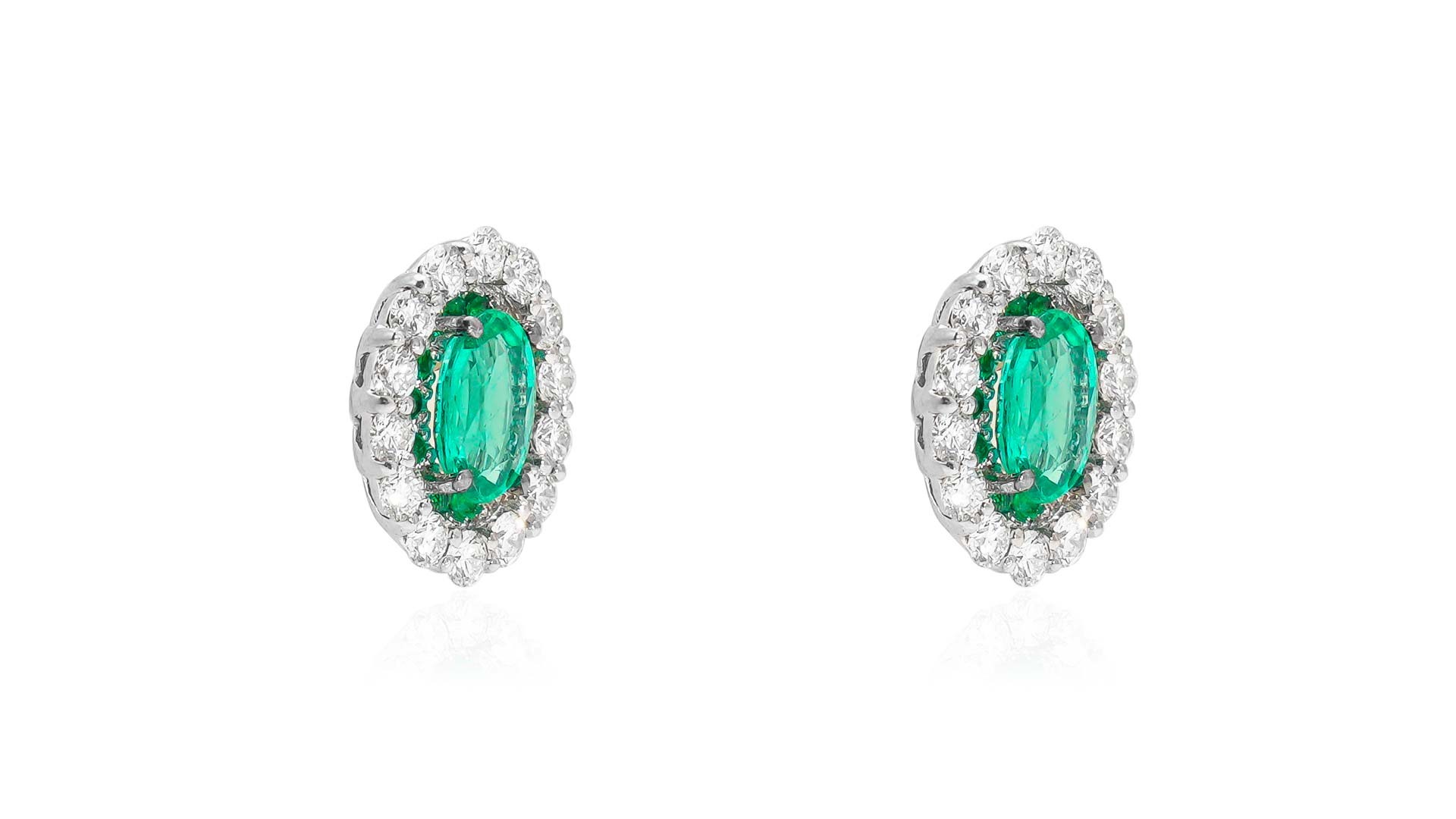 Emerald and Diamond Earrings