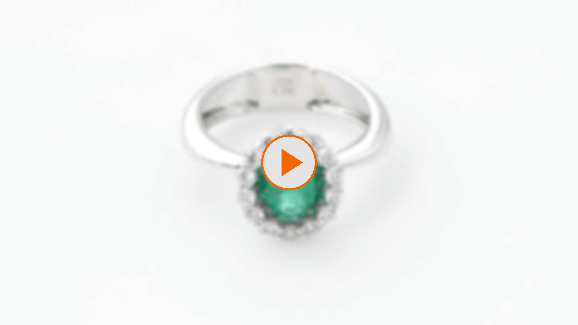 Video preview of ring with emeralds and diamonds