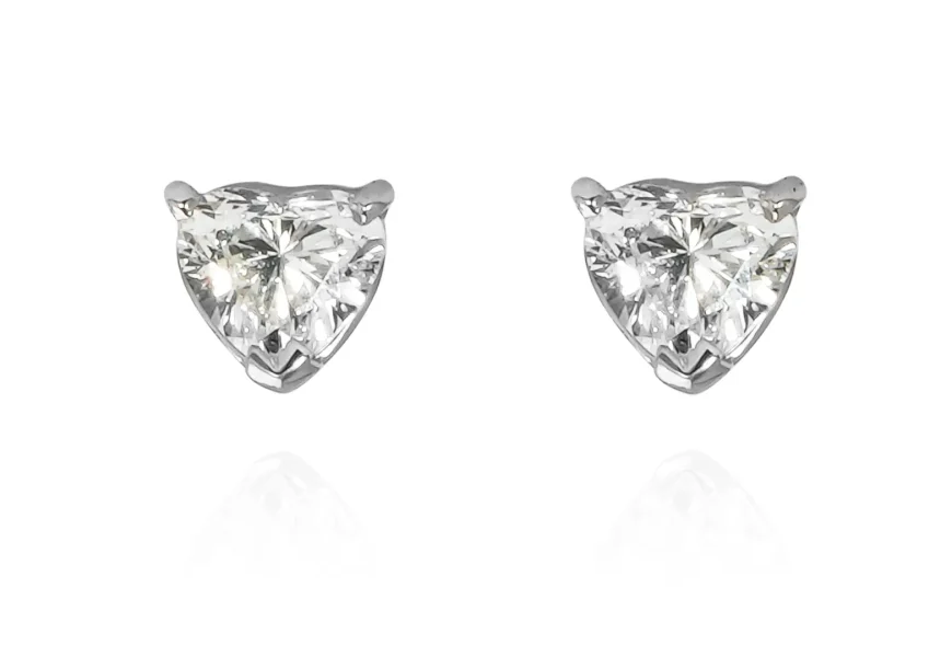 Orecchini con diamanti a cuore